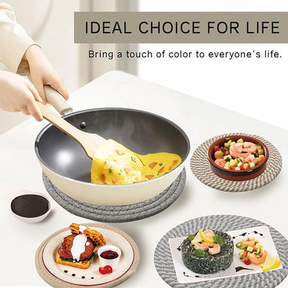 Placemats - Set of 4 - 20cm Placemats - Round Placemats - Heat Resistant Coasters - Washable - Suitable for kitchen tables and family dining rooms - Image 5