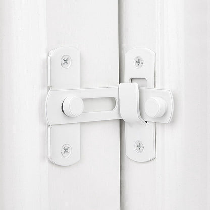 4-piece package - Sliding bolt - Stainless steel bolt - Safety lock (white)