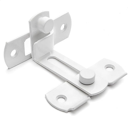 4-piece package - Sliding bolt - Stainless steel bolt - Safety lock (white) - Image 2