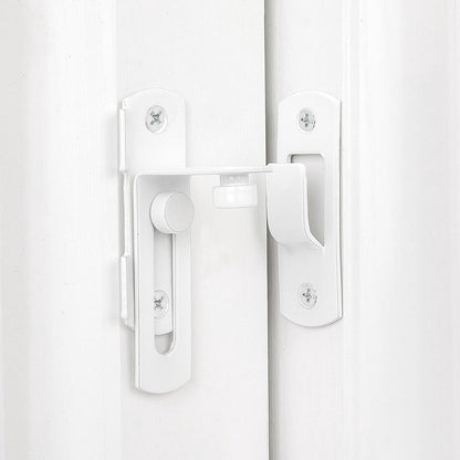 4-piece package - Sliding bolt - Stainless steel bolt - Safety lock (white) - Image 4