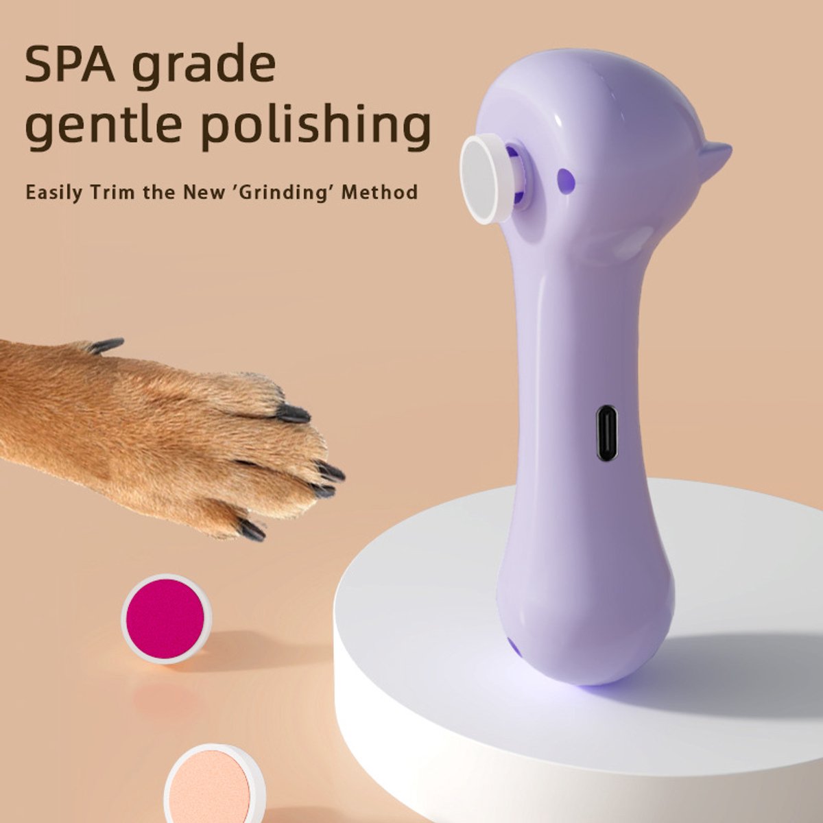 Electric Pet Nail File - Quiet & Safe Nail Trimmer for Dogs and Cats - Ergonomic Design - Safe Nail Filing - Compact and Easy to Use - Image 3