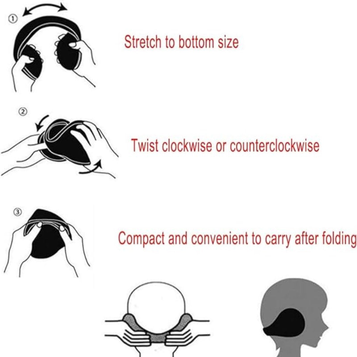 Earmuffs - Fleece Earmuffs - Knitted Earmuffs - Earmuffs for Adults - Warm Earmuffs - Warm Winter Earmuffs - Foldable - Unisex, Suitable for Outdoor Activities (Gray) - Image 2
