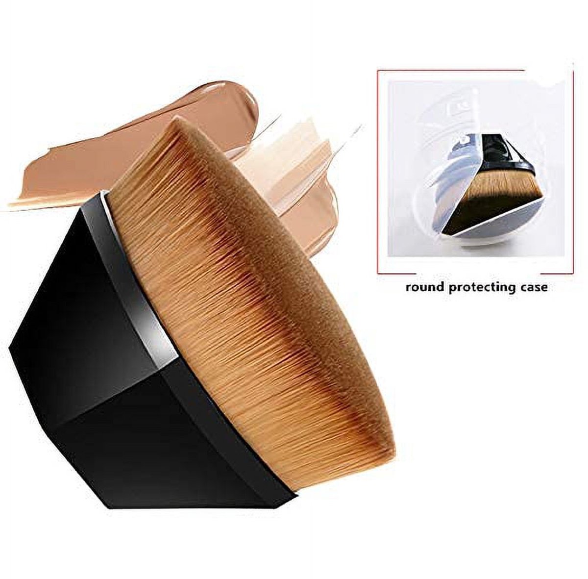 Foundation Brush - 2-Pack Multifunctional Face Brushes - Perfect for blending liquid cream or flawless foundation (black/pink) - Image 5