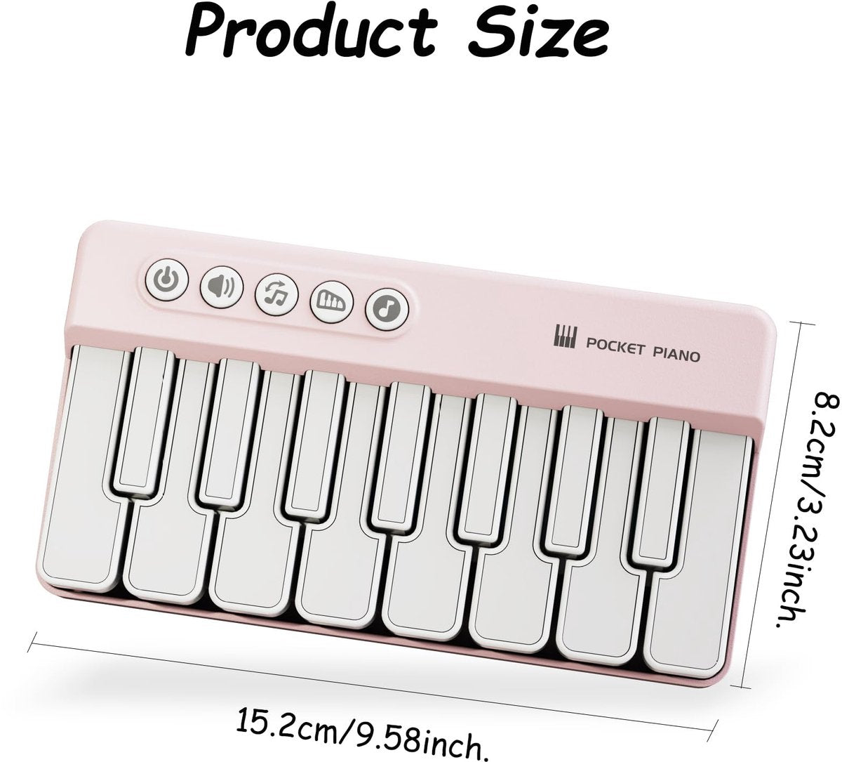 Mini Keyboard Piano - Piano for Kids - Toys for Children - Educational Toys - Portable Pocket Piano - White - Image 6