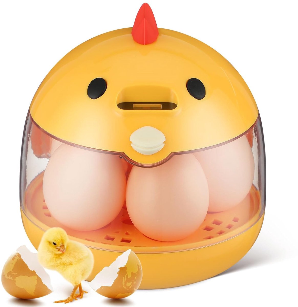 Incubator - Egg incubator | Incubator with a capacity of 4 eggs - with automatic temperature and humidity control - suitable for hatching eggs of chickens, ducks, geese, quails, parrots and other poultry - Image 2
