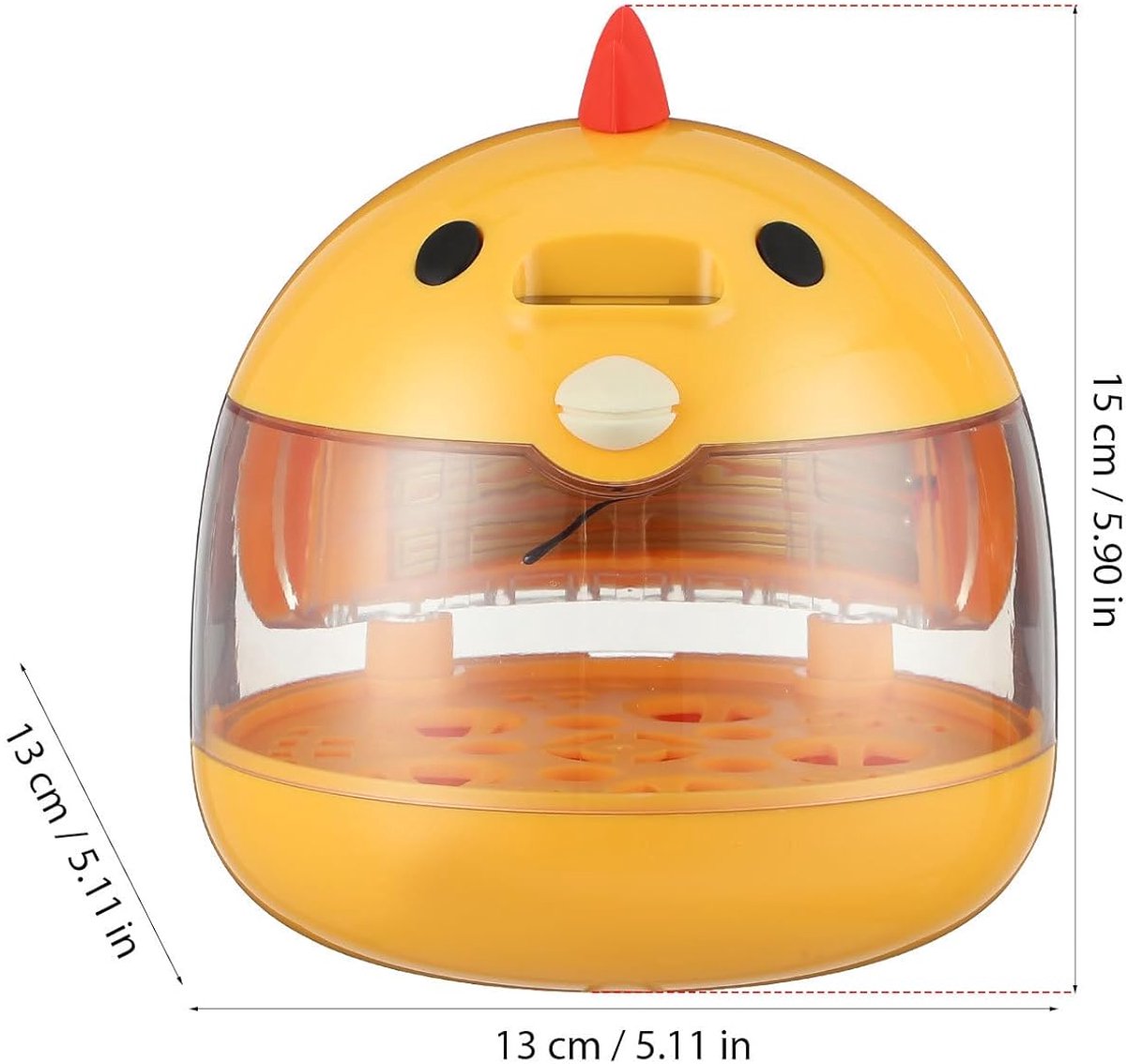 Incubator - Egg incubator | Incubator with a capacity of 4 eggs - with automatic temperature and humidity control - suitable for hatching eggs of chickens, ducks, geese, quails, parrots and other poultry - Image 8