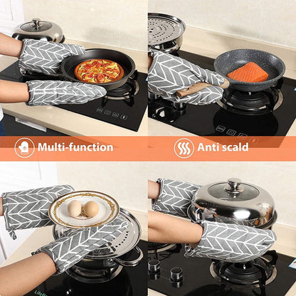 Set of 6 - Oven Mitts and Heat Resistant Mat - Microwave Gloves and Heat Resistant Oven Mat - Cooking Specific - Image 8