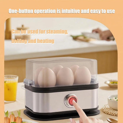 Electric Egg Boiler - Egg Boiler 6 Eggs - Made of Stainless Steel - Intelligent Steamer with Automatic Shut-Off - Image 5