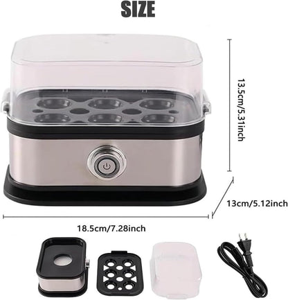 Electric Egg Boiler - Egg Boiler 6 Eggs - Made of Stainless Steel - Intelligent Steamer with Automatic Shut-Off - Image 8