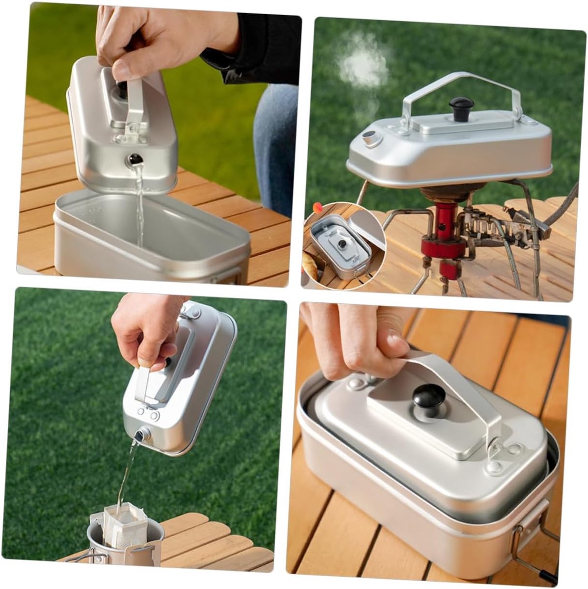 Kettle - 0.3 Liter Outdoor Camping Water Bottle - Portable Camping Water Bottle - Made of anodized aluminum - Suitable for outdoor activities such as campfires, hiking, and trekking. - Can be used to boil water, make tea, etc. - Image 5