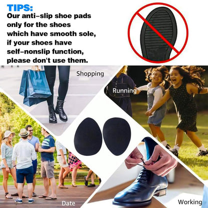 4 pairs of non-slip insoles - non-slip rubber insoles for soles - self-adhesive insoles - unisex insoles - noise-reducing sole pads - Image 3