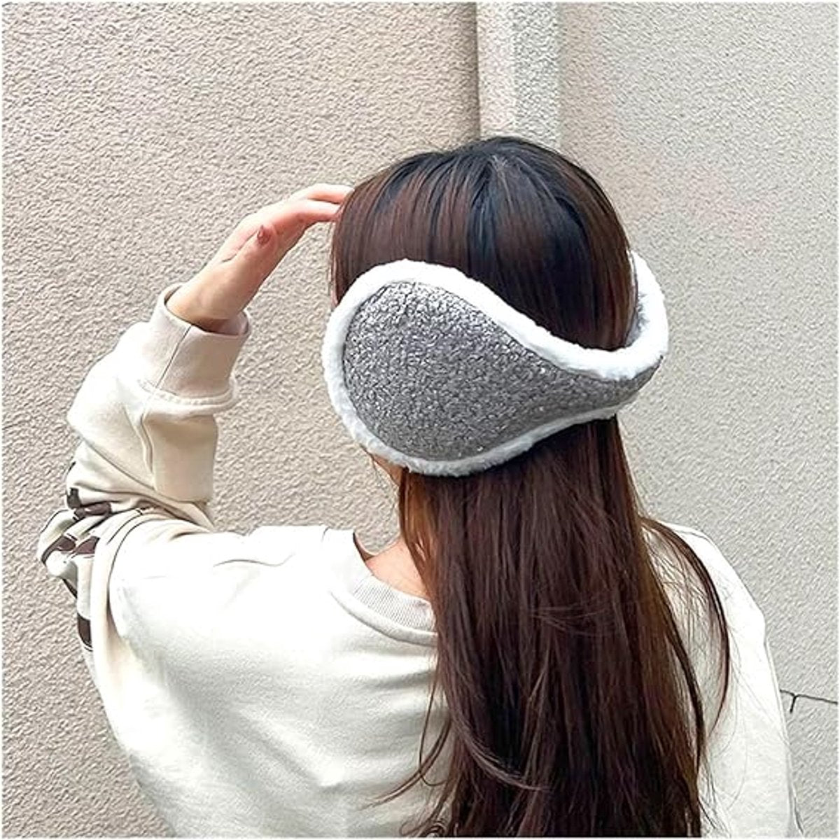 Earmuffs - Windproof and warm earmuffs - Extra thick earmuffs - Winter outdoor essentials (Beige) - Image 4