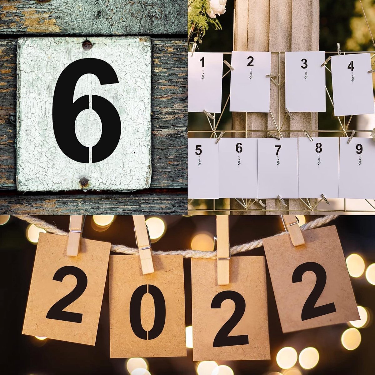 Number Stencil Set - Address Stencils 0-9 - Reusable Plastic Number Stencils - Cake Stencils - Paint by Number Stencils 6 inch - Image 4