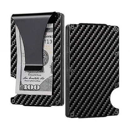 Wallet - Credit Card Holder - Men's Wallet - Minimalist Ultra-Thin Men's Wallet - Aluminum Alloy Material - Black - Image 2