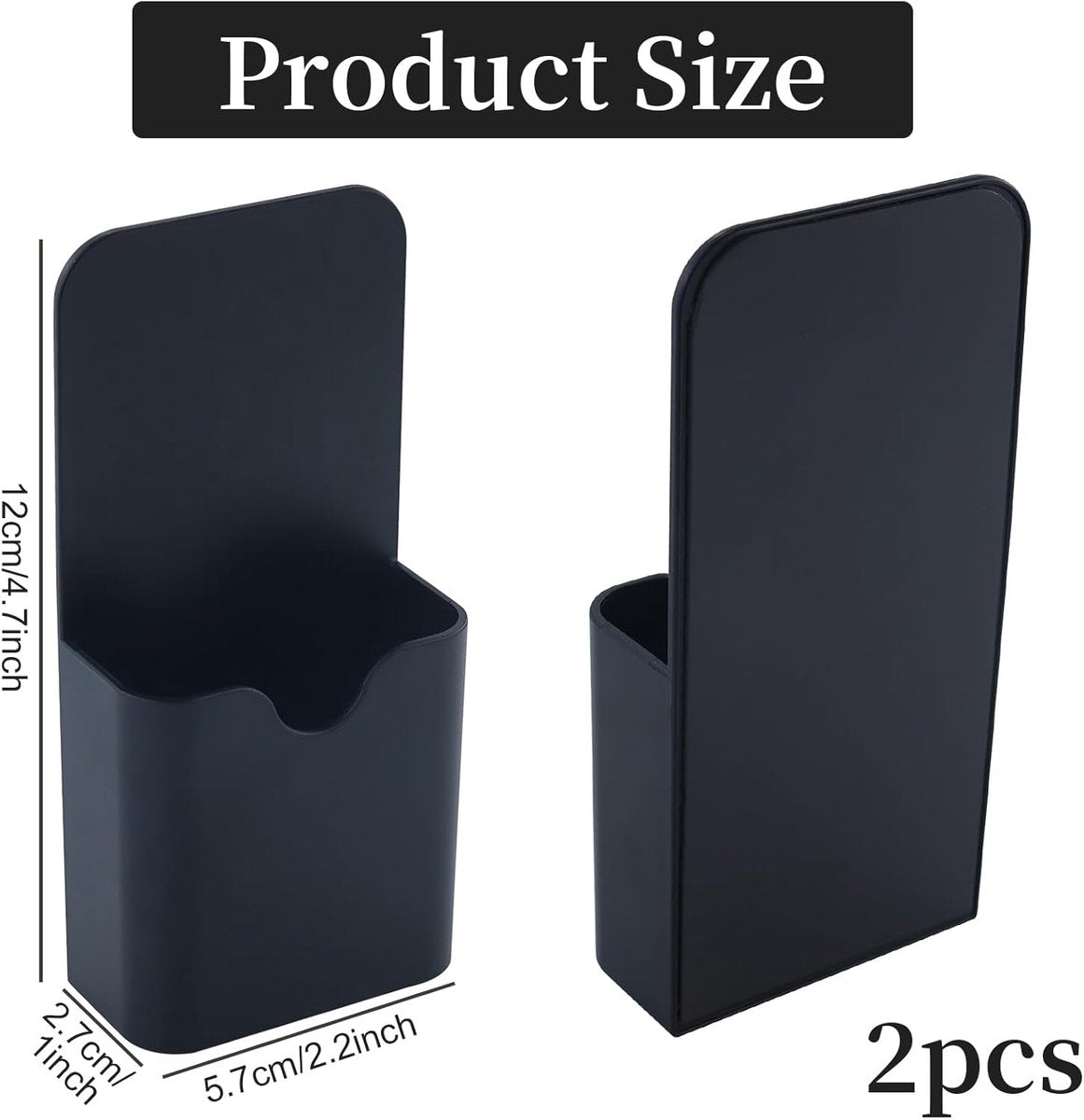 2-pack magnetic pen holder - magnetic marker holder - whiteboard - refrigerator - marker holder for metal surfaces (black and white) - Image 5