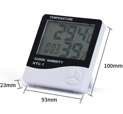 HTC-1 Home Thermometer with Electronic Alarm Clock - Creative Thermometer and Hygrometer with Large Screen - Portable Visual Alarm Clock - Image 5