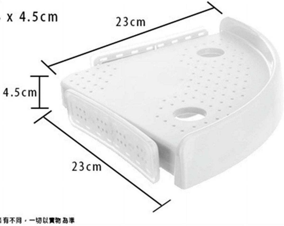 Triangular Shelf - Storage Rack - Bathroom Corner Shelf Triangular Handle Wall Mounting Bracket - Suitable for Kitchen and Bathroom Strong Suction Wall Mounted Shelf Storage Basket (No Drilling Required) - Image 4