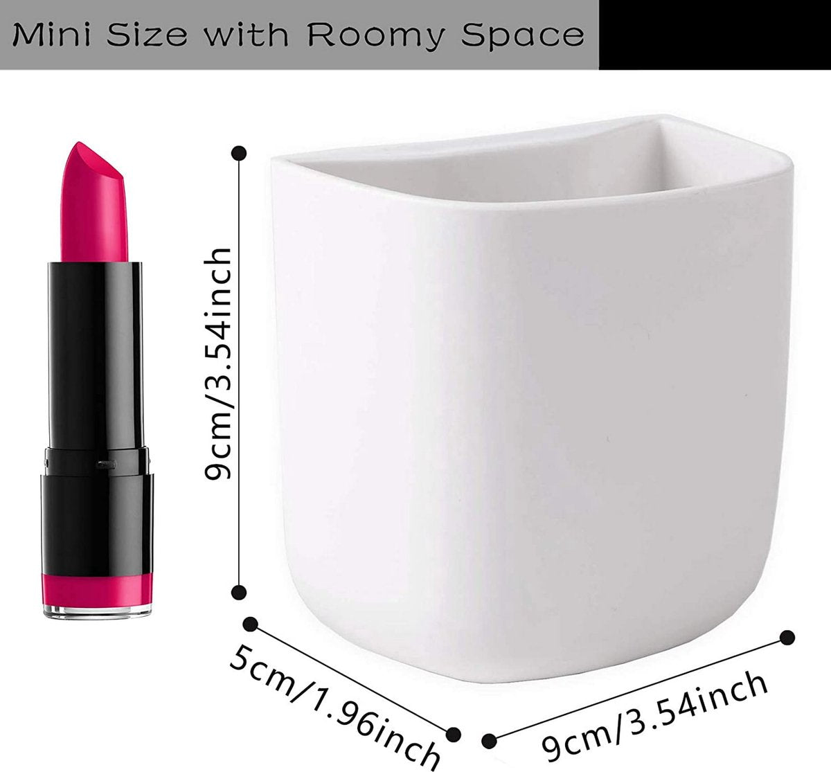 Pencil Holder - Self-Adhesive Wall Pencil Holder - Highlighter - Writing Tool Organizer - Storage - Whiteboard - Home Office - White - Set of 2 - Image 4