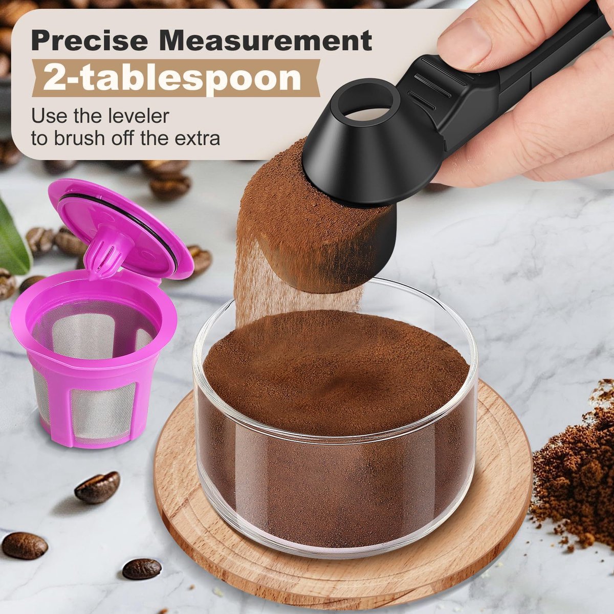 Coffee Scoop – Measuring Spoon – Coffee Accessories – Coffee Measuring Spoon | A Spoon with a Funnel – Scoops – Coffee Scoop - Image 3