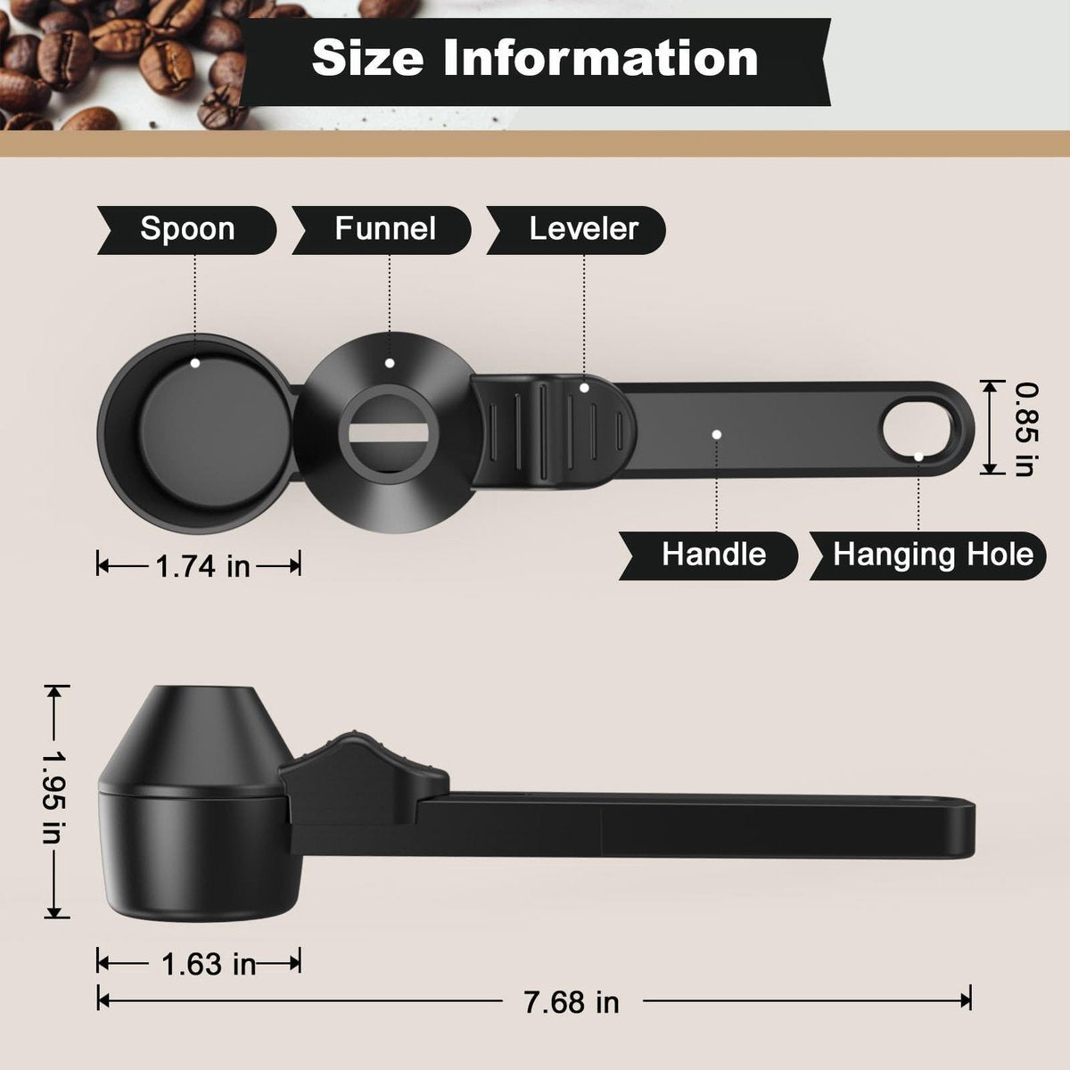 Coffee Scoop – Measuring Spoon – Coffee Accessories – Coffee Measuring Spoon | A Spoon with a Funnel – Scoops – Coffee Scoop - Image 4