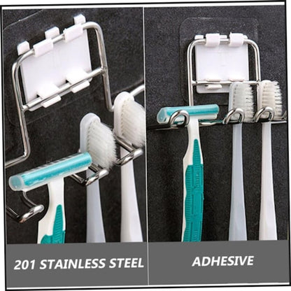 Bathroom storage rack - Wall-mounted toothbrush holder - Hanging bathroom storage rack - Image 3