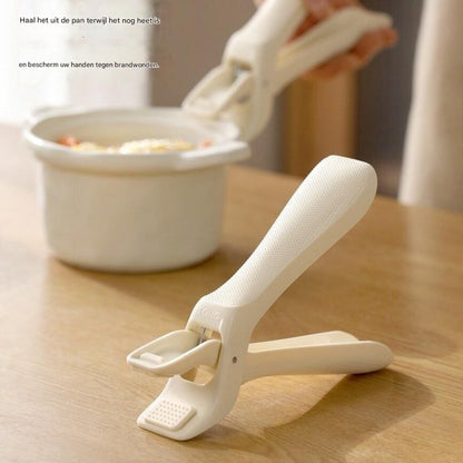 Bowl Clamp - Anti-burn Clamp - Plate Lifter - Kitchen Clamp - Baking Tray Steam Clamp - Beige - Image 3