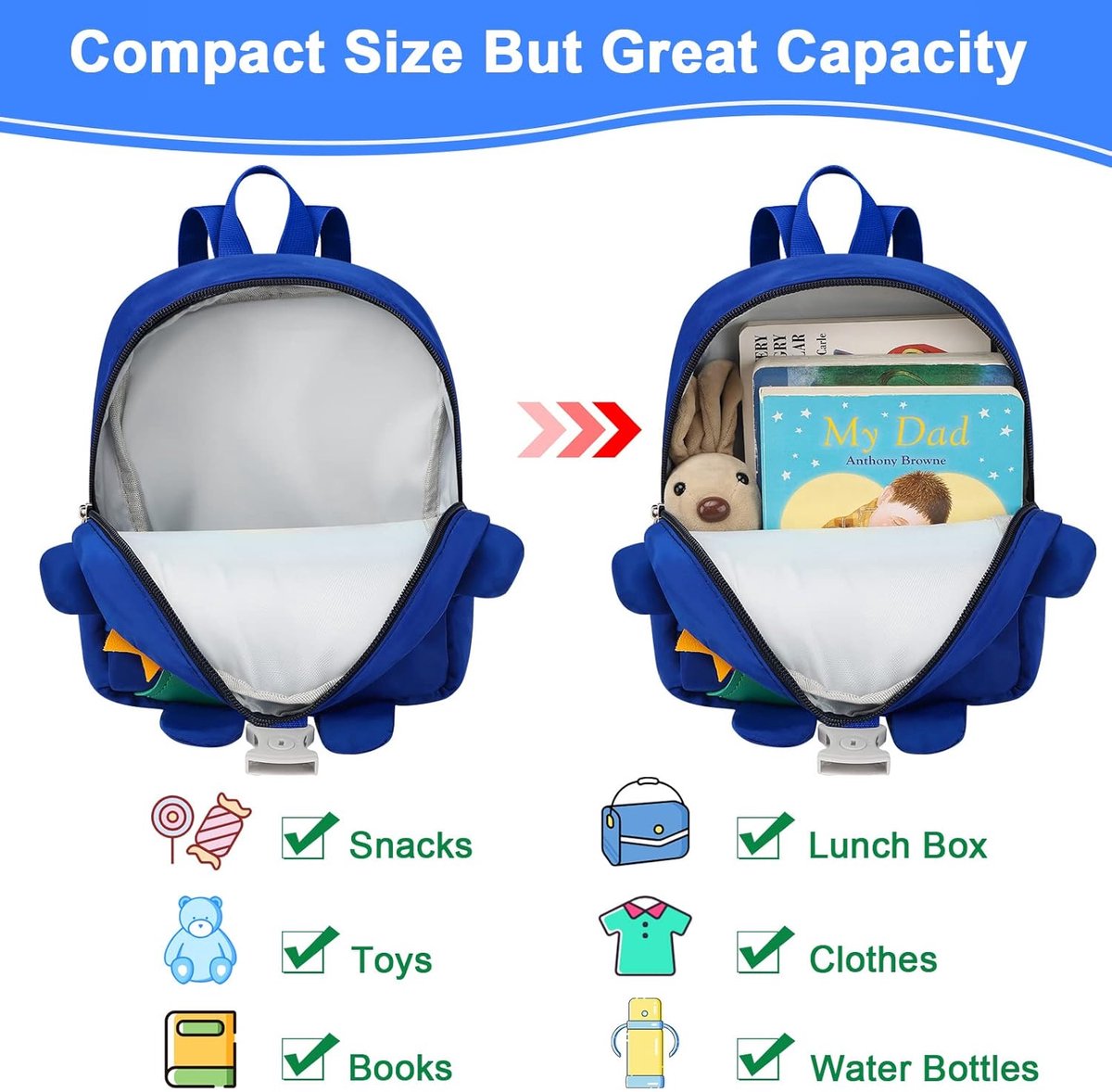 Leash - Dinosaur Backpack + 4-in-1 Leash and Adjustable Safety Wristband (Ideal Gift) - Image 2