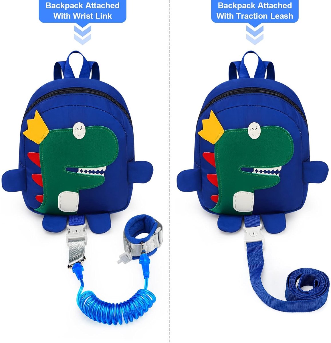 Leash - Dinosaur Backpack + 4-in-1 Leash and Adjustable Safety Wristband (Ideal Gift) - Image 4