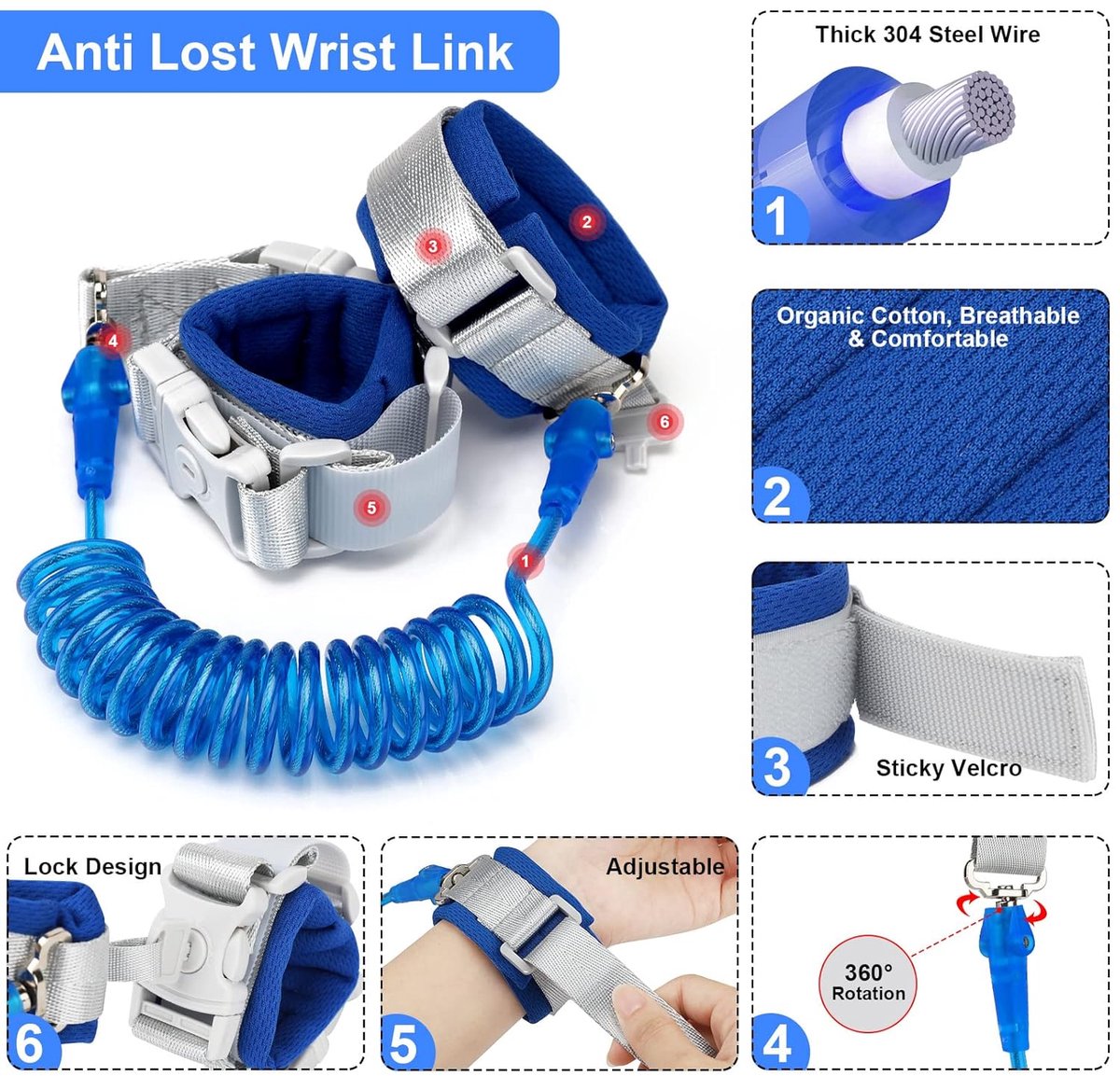 Leash - Dinosaur Backpack + 4-in-1 Leash and Adjustable Safety Wristband (Ideal Gift) - Image 5