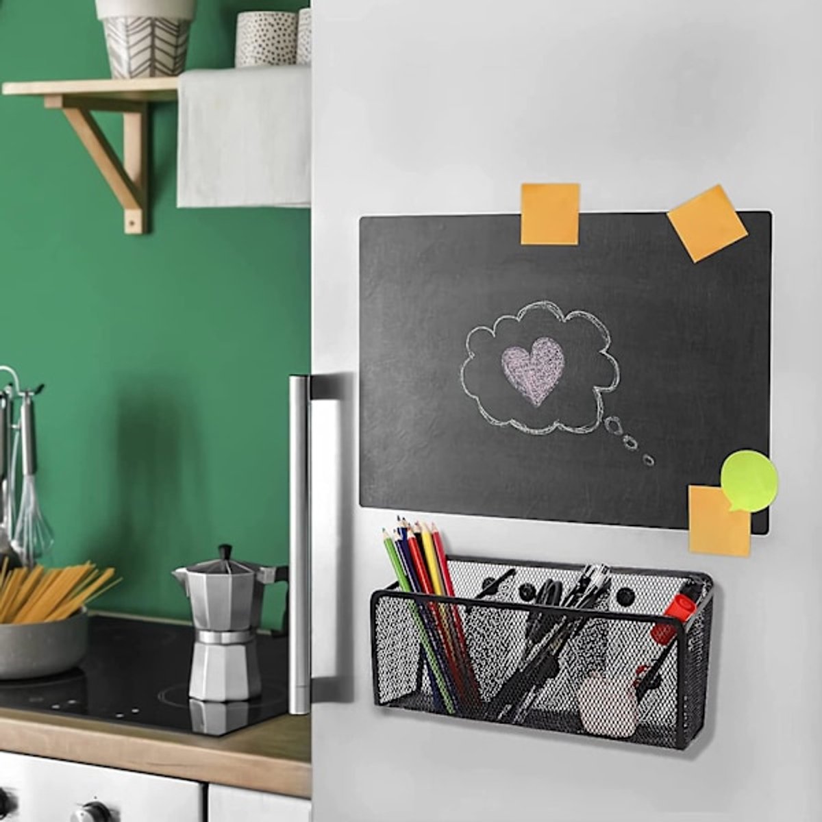 Pen Holder - Mesh Storage Basket with Extra Strong Magnets - Freezer Safe - Whiteboard - Cabinet Accessory - Office Supplies Organizer - Image 3