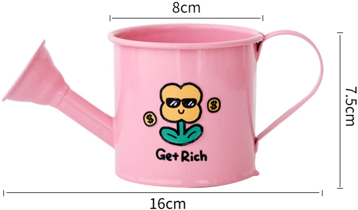 Casting Kettle - Iron Garden Small Household Casting Kettle - Bucket - Tulip - Pink - Image 3