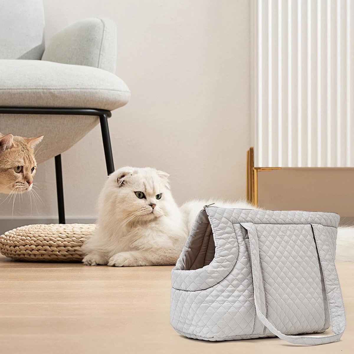 Pet Carrier - Small Portable Pet Carrier - Lightweight Cotton Winter Pet Carrier - Take Your Pet With You - Suitable for Cats, Puppies and Kittens - Image 5
