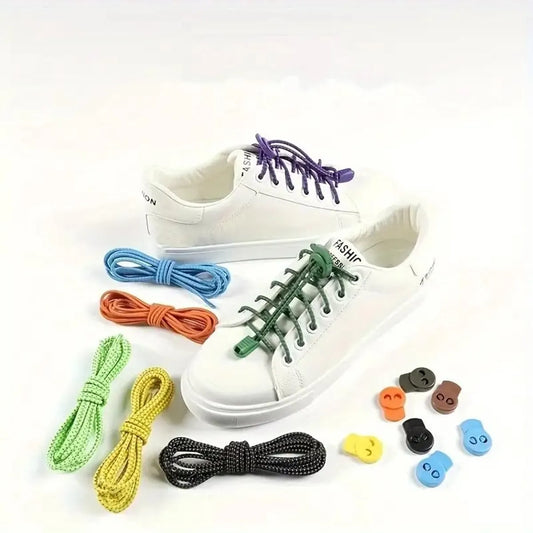 Sneaker Laces 120CM suitable for Sneakers - Elastic laces without a tie - Suitable for students and adults - With strong buckle and quick-release function (Light blue) - Image 4