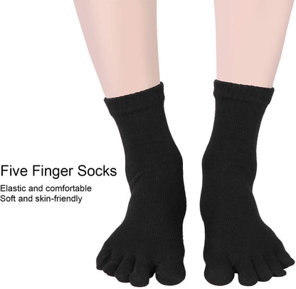 Socks - Pack of 5 pairs - Split Toe Socks - Breathable - Men's Socks - Sports Socks (Black) - Image 5