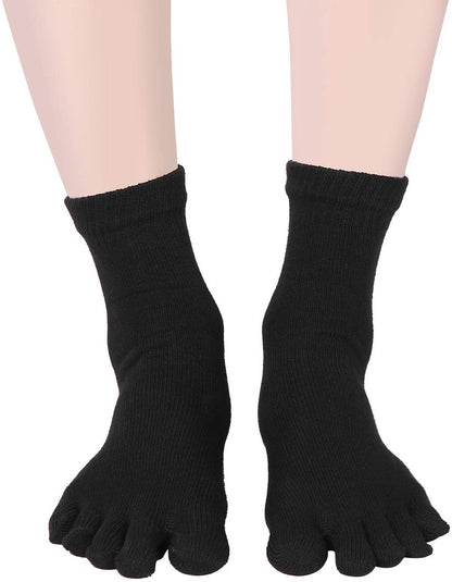 Socks - Pack of 5 pairs - Split Toe Socks - Breathable - Men's Socks - Sports Socks (Black) - Image 6