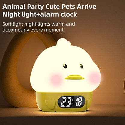 Night Light for Kids - Duck-Shaped Night Light - Temperature Display - RGB Color Change - Wake-Up Timer - Bedroom Desk Lamp - Silicone Baby Night Light - Image 4