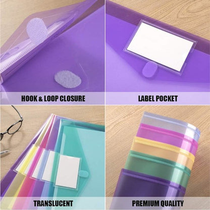 A4 folders - Buttons - Colored envelopes - Pack of 10 - Image 3