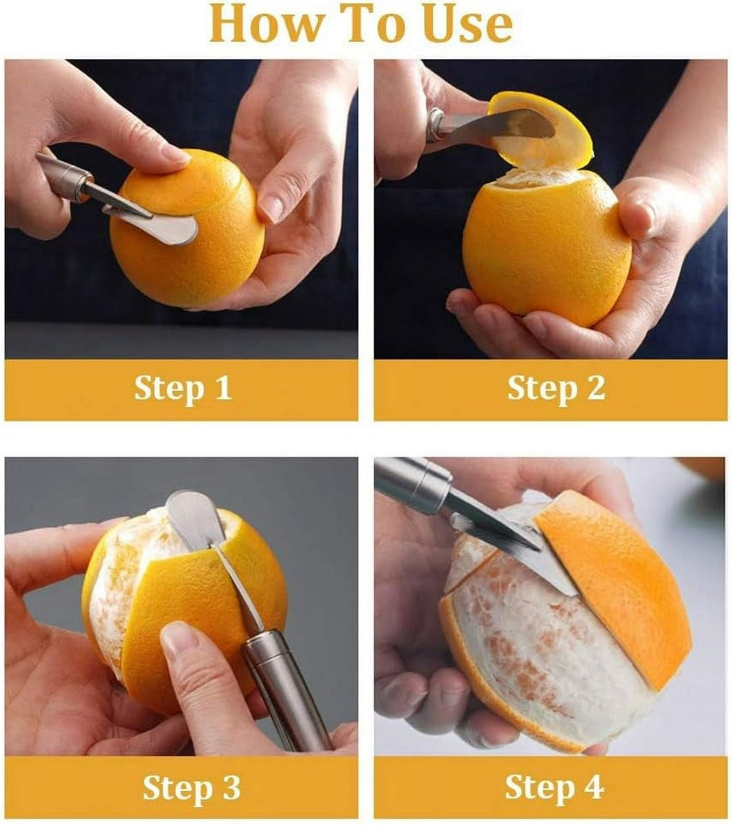 Orange Peeler - Stainless Steel Slicer - Paring Knife - Fruit Tools - Kitchen Gadgets - Image 5