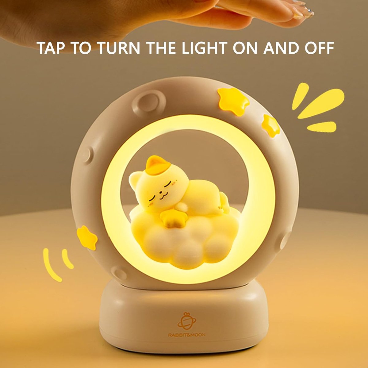 Night Light - Children's Night Light - Parents' Night Light - Rechargeable Desk Lamp - Bedside Cat Lamp - With Touch Sensor - With Dimming Function - A Perfect Gift for Girls and Kids (Cat) - Image 3