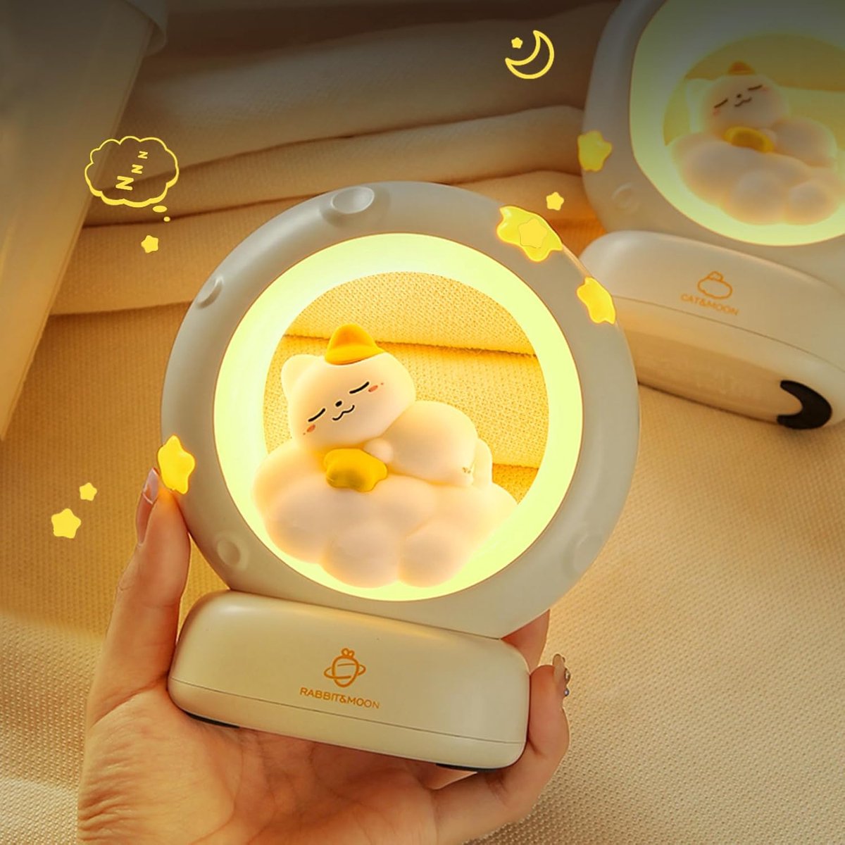 Night Light - Children's Night Light - Parents' Night Light - Rechargeable Desk Lamp - Bedside Cat Lamp - With Touch Sensor - With Dimming Function - A Perfect Gift for Girls and Kids (Cat) - Image 5