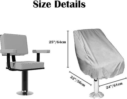 Seat Covers - Waterproof Outdoor Seat Covers for Pontoon Boats, Captain's Chairs - Oxford Fabric Seat Covers for Driver's Seat - 2-Pack - Image 3