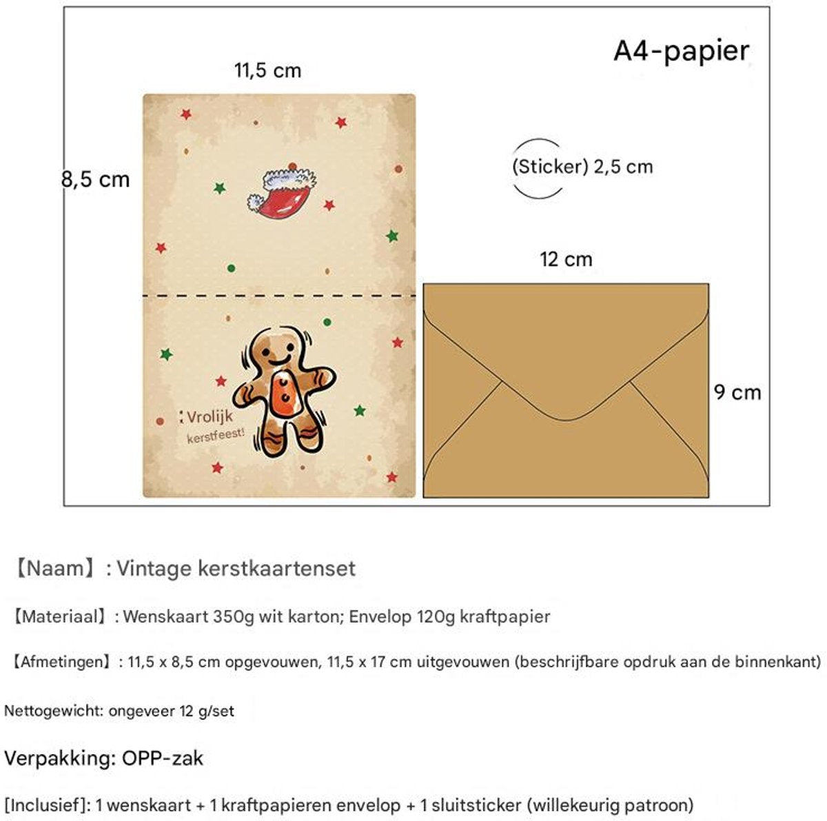 Christmas cards with envelopes - 6 sets - Christmas Eve cards - Christmas decorations - Christmas cards - New Year's cards - Making Christmas cards - Christmas card sets - Image 3