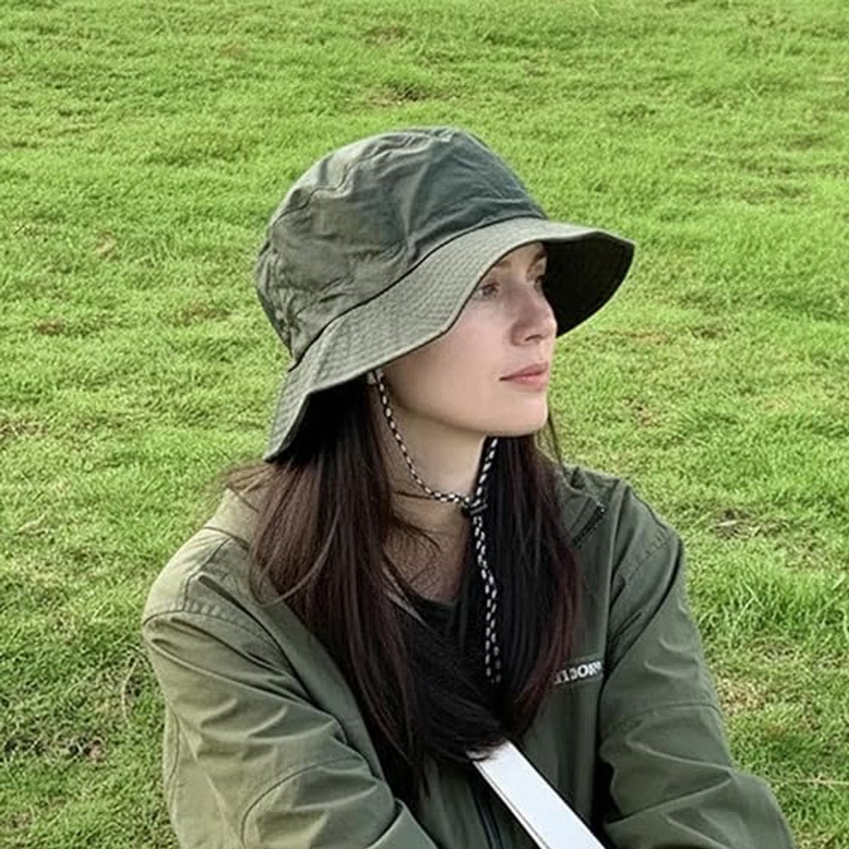 Hat - Sun Hat - Outdoor Jungle Hat - Foldable Bucket Hat - Rain Hat - Unisex - With Removable Chin Strap - 2-Piece (Black + Gray) - Image 3
