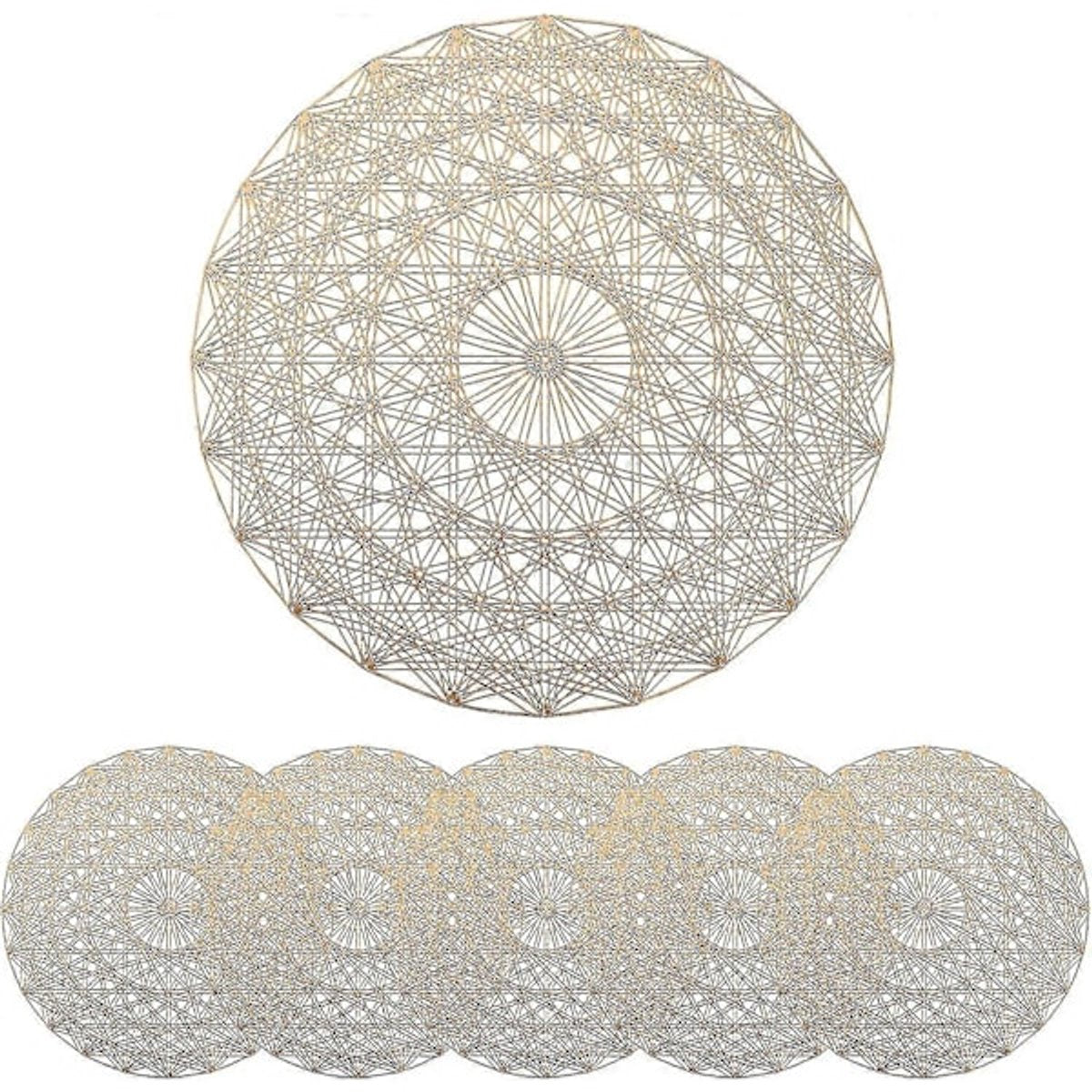 Restaurant placemats - round - 6-pack