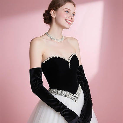Women's Gloves - Suitable for Weddings, Tea Parties, Cosplay, and Outfit Coordination - Black - Image 3
