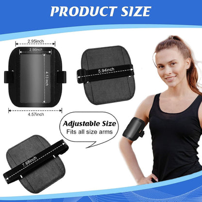 Card Holder - Arm ID Holder - Horizontal - PU Card Holder - Black 2 pieces - Image 4