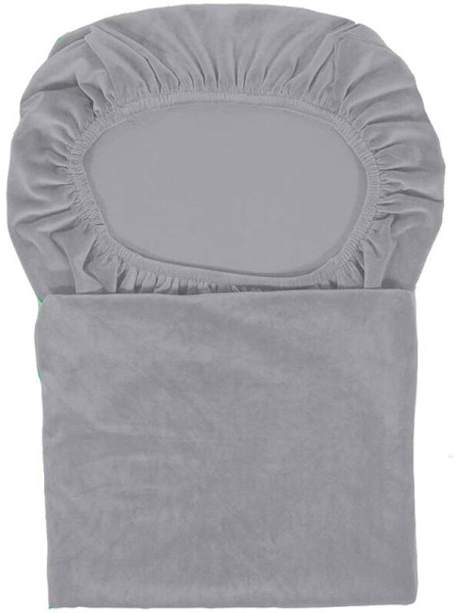 Chair Covers - Set of Velvet Chair Covers - Gray Chair Covers - Stretch Dining Chair Covers - Set of 6 - Image 2