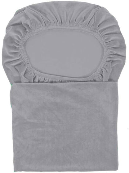 Chair Covers - Set of Velvet Chair Covers - Gray Chair Covers - Stretch Dining Chair Covers - Set of 6 - Image 2