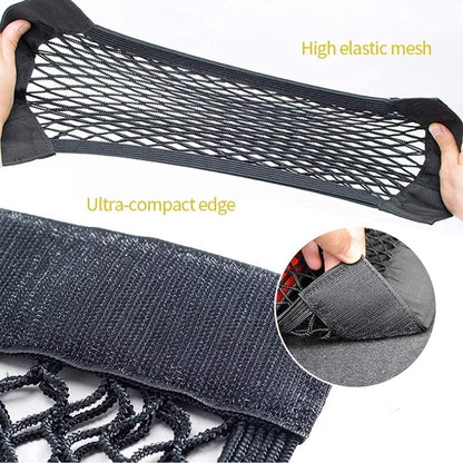 Car Trunk Storage Net (2-Pack) - Storage Bag 50*25cm - With Velcro - Car Seat Storage Net - Universal Net Bag for SUVs, Sedans and Trucks - Suitable for storing mobile phone accessories, water bottles - Image 2