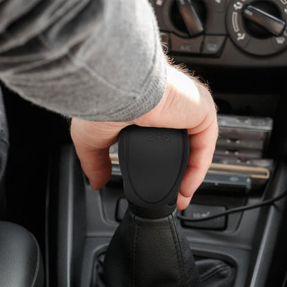 Transmission Lever Cover - Car Gear Shift Knob Cover - Car Gear Shift Knob Protective Cover - Car Round Soft Silicone Anti-slip Gear Shift Knob Cover - Black - Image 4